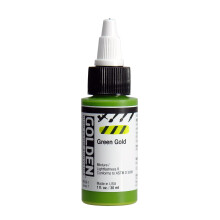 High Flow Acrylfarben von GOLDEN Green Gold 1 fl. oz. oz. Flasche professionelle Acrylfarbe transparent