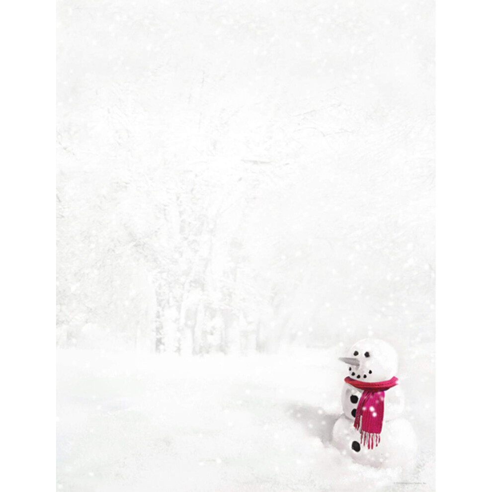 Lot de 80 papiers décoratifs Bonhomme de neige avec écharpe rouge Hortense B. Hewitt