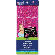 Artskills PA-1985 Glitter Vinyl Letters 1 a 2-palcov sortiment ruov