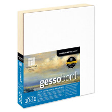 Ampersand Art Supply Gesso Painel de pintura em madeira: Museum Series Gessobord 10"""" x 10"""" 3/4"""" Perfil embalado