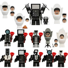 14PCS Toilet Skibidi Building Blocks Tv Monitor Cameradiy Minifigures Toys Fit Lego