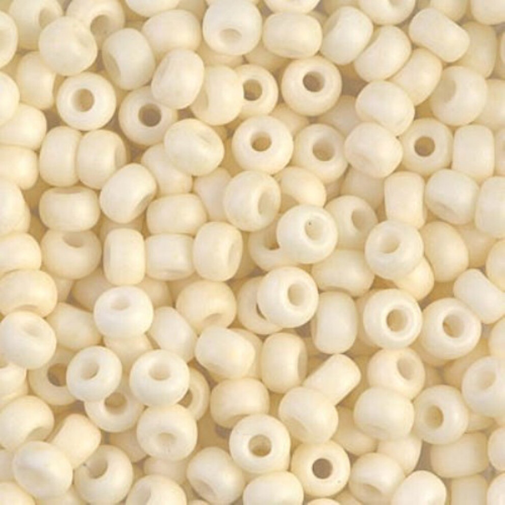 Perles De Rocaille Rondes Miyuki Taille 6/0 20 G CrèMe Opaque Mate-image