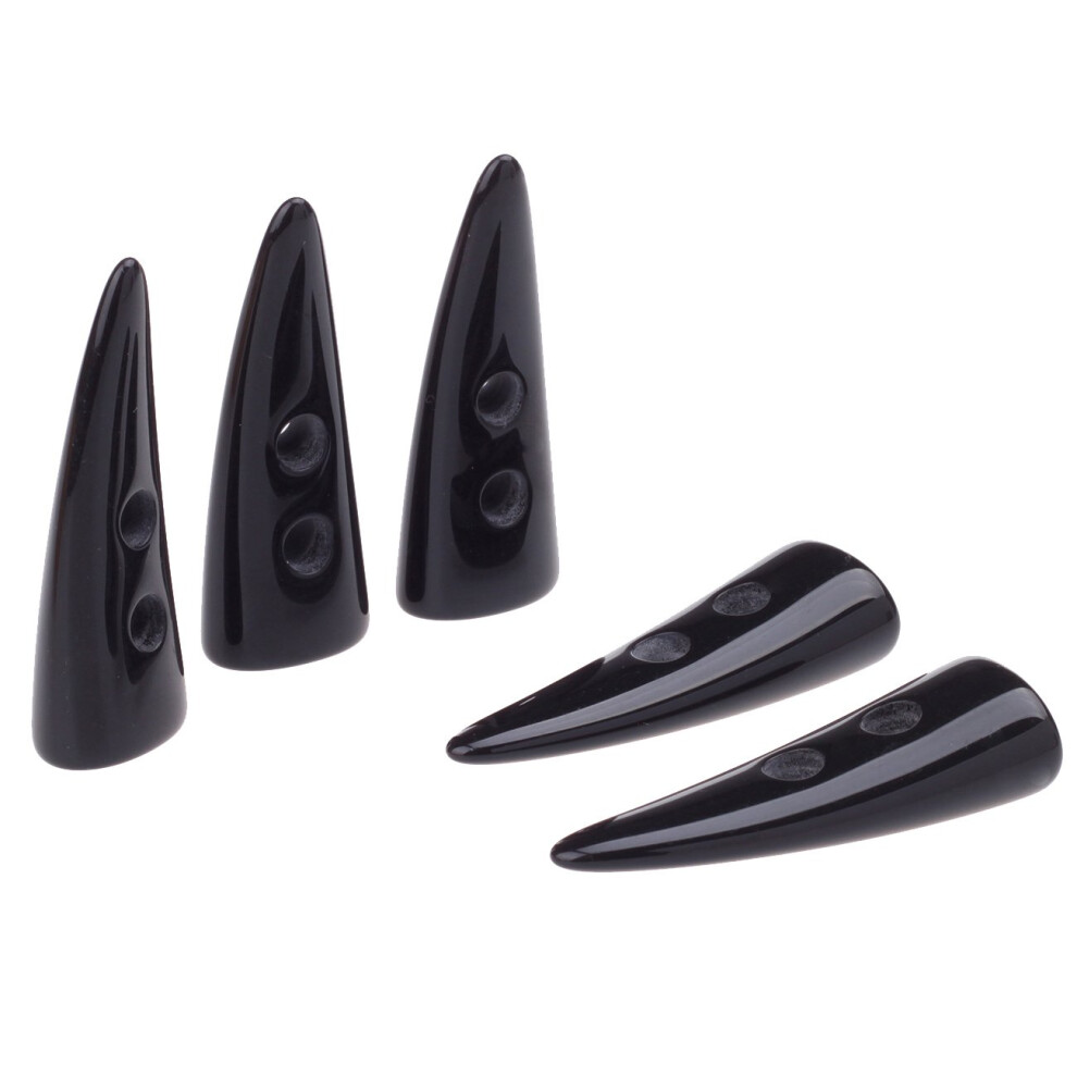 Cotowin Paquete De 8 Botones De Resina Negra Para Abrigos, Su Teres, Zapatos, Accesorios De Costura Y Manualidades, 2 X 34 Pulgadas (50 Mm X 18 Mm)-image