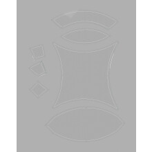 Set di modelli per trapuntatura acrilica con anello nuziale doppio, margine di cucitura da 1/4""