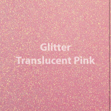 Siser Glitter HTV 20 """" x 12 """" Sheet - Iron on Heat Transfer Vinyl (genomskinlig rosa)