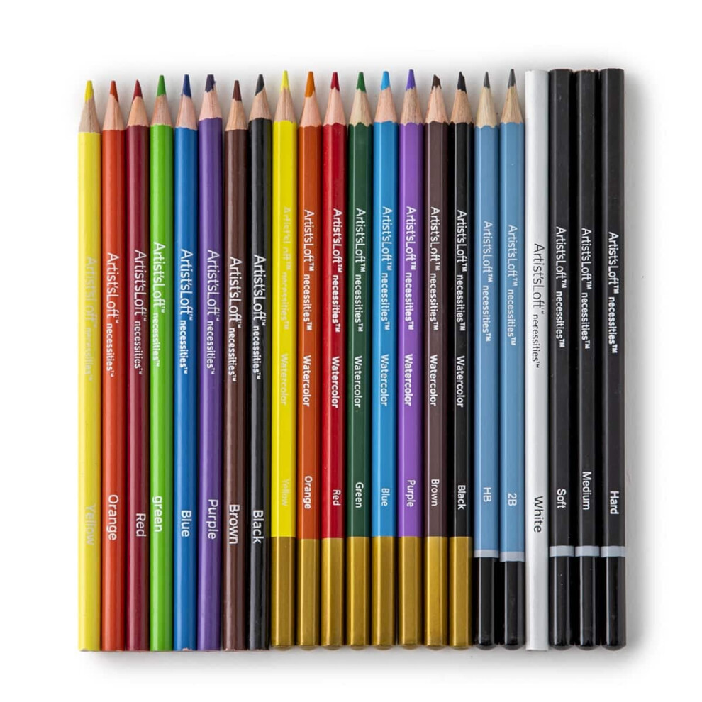 Artists Loft 22 Assorted Colored Pencils Fundamentals  Use for Coloring  Drawing  Illustration   Sketching  1 Pack