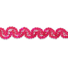 Garnituri decorative de paiete de paiete New Orleans Cerise Florescent Holographic 6 YD