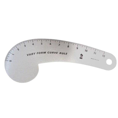 Fairgate Σχεδιαστής Vary Form Curve 12 Ράστρο Μεταλλικής Μέτρησης Στερεού Αλουμινίου