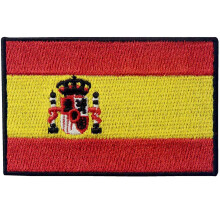EmbTao Spanien-Flagge, bestickter Aufnher, spanisches Nationalemblem zum Aufbgeln oder Aufnhen