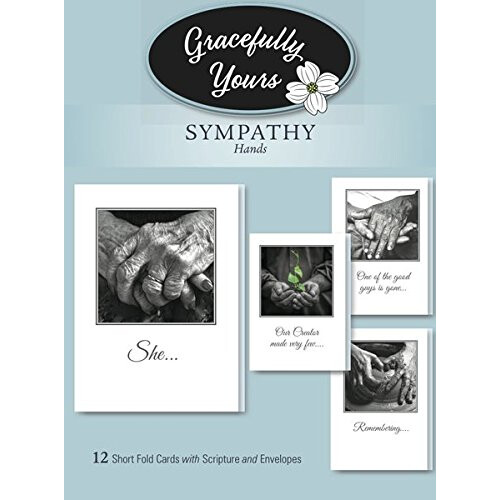 Κάρτες Συμπαράστασης Gracefully Yours, 12 Κάρτες, 4 Σχέδια/3 Κάθε Μηνύματα με Γραφή