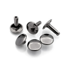 CRAFTMEMORE 9MM CAP X 10MM POST L?DER RIVET DOBBELT KAP RIVETS TUBULAR METAL RAPID RIVET STUDS L?DER H?ndv?rk 50 S?t (10 mm Post Gunmetal)