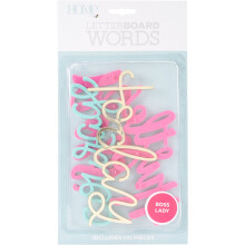 American Crafts DCWV Pack de Palavras para Letreiro (4) LP-006-00026, Chefe/Escritório