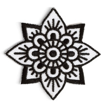 Patch Bordado Mandala Flower para Aplicar ou Costurar