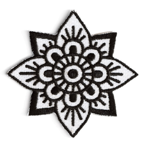 Patch Bordado Mandala Flower para Aplicar ou Costurar