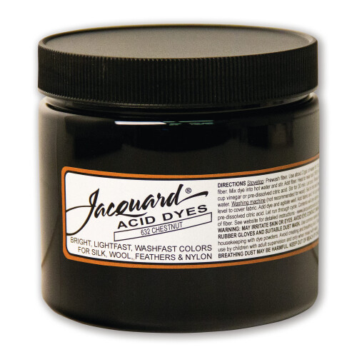 Jacquard Οξικό Χρώμα - Κάστανο - 8 Oz Net Wt - Χρώμα για Μαλλί - Μετάξι - Φτερά - και Νάιλον