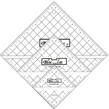 Bloc Loc Halbquadrat-Dreiecks-Lineal-Set, 5,1 cm 6,4 cm, 11 cm, 17 cm, Acryl-Lineal
