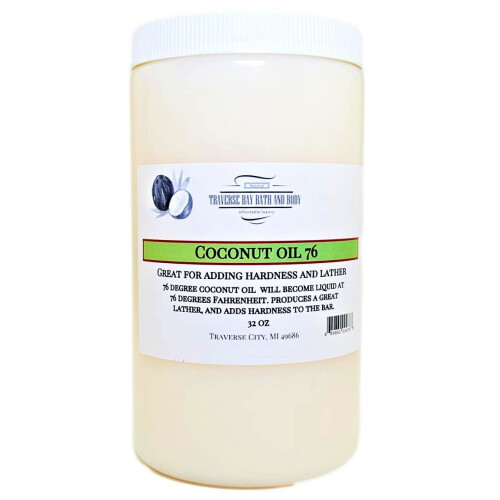 Λάδι καρύδας 76 για προμήθειες σαπουνιού. 32 FL oz. DIY έργα με ασφάλεια.