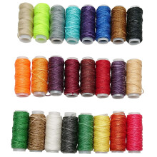 24 Farben gewachstes Garn, Leder-Nhgarn, Handnhgarn zum Handnhen von Leder und Buchbinden, 13 Yards pro Farbe