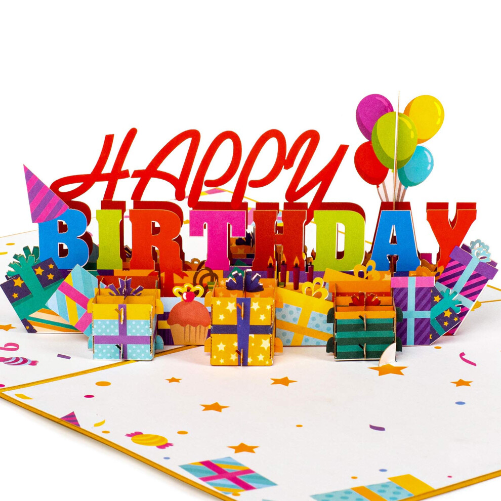 Paper Love Happy Birthday Pop-Up-Karte F R Erwachsene Und Kinder 12,7 X 17,8 Cm Umschlag Inkl. Umschlag Und Notizanh Nger-image