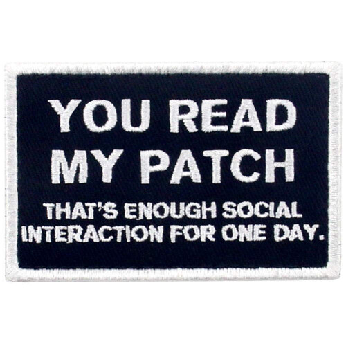 Mi-a?i citit Patch-ul, care este suficient de interac?iune sociala pentru o zi. 1