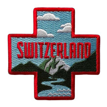 Vagabond Herz Schweiz Patch  Schweiz Souvenir  Reiseabzeichen zum Aufbgeln