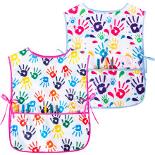 2 Pack Kids Art Smock Vandt?t kunstner Maleri Forkl?der S?rl?se b?rn Art Smocks med lommer i alderen 2-7 ?r
