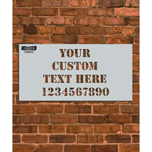 ?ablon text personalizat - Personaliza?i-va propriul ?ablon - 3 linii - 15 fonturi diferite disponibile - ?abloane INNOVO (dreptunghiular 12"""" x