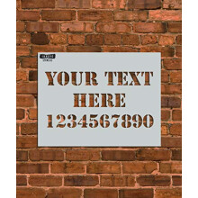 ?ablon de text personalizat - Personaliza?i-va propriul ?ablon - Pna la 5 linii - 15 fonturi diferite disponibile - ?abloane INNOVO (orizontal 8