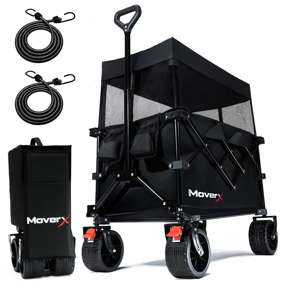 MoverX 200L Folding Festival Wagon With Canopy