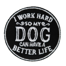 Dragu?-patch muncesc din greu, astfel nct cinele meu sa poata avea o via?a mai buna brodata fier pe plasture pentru dog tata dog mama