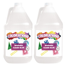 Colorations Tvättbar Klar Lim, 2 gallon, Torkar Klar, Hantverk, Skolmaterial, Kontor, Hem, Klassrum