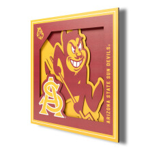 YouTheFan NCAA Arizona State Sun Devils 3D Logo Series Wall Art - 12x1