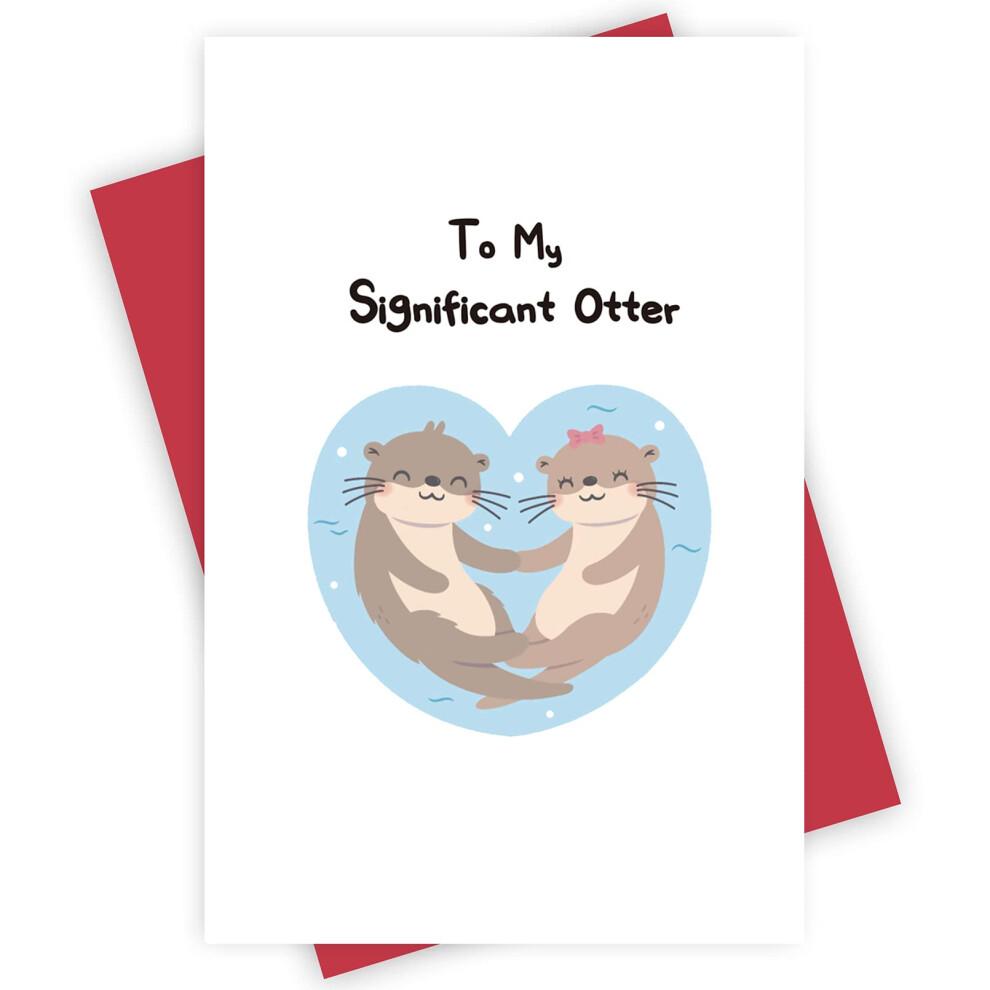 Alzombi Lindo Para Mi Significante Nutria Tarjeta De Amor Para L Su Encantadora Suerte-image