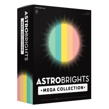 Astrobrights Mega Collection Farbkarton Punchy Pastel 5-Farben-Sortiment 320 Blatt 65 lb./176 g/m 8,5"" x 11"" - MEHR BLTTER! (91780)