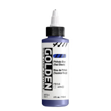Acrilice cu flux de aur cu un albastru phthalo (nuan?a ro?ie) 4 fl. Oz. / 118 ml sticla