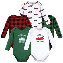 Hudson baby pojkar bomull lngrmad bodysuits och smbarn t-shirt set julgran 18-24 mnader