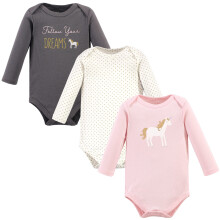 Hudson baby unisex baby bomuld langærmet bodysuits guld enhjørning 18-24 måneder