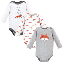 Hudson baby unisex baby bomuld langærmet bodysuits Lille Fox 3-6 måneder