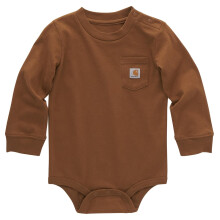 Carhartt Långärmad Bodysuit med Ficka, Carhartt Brun, 18 Månader