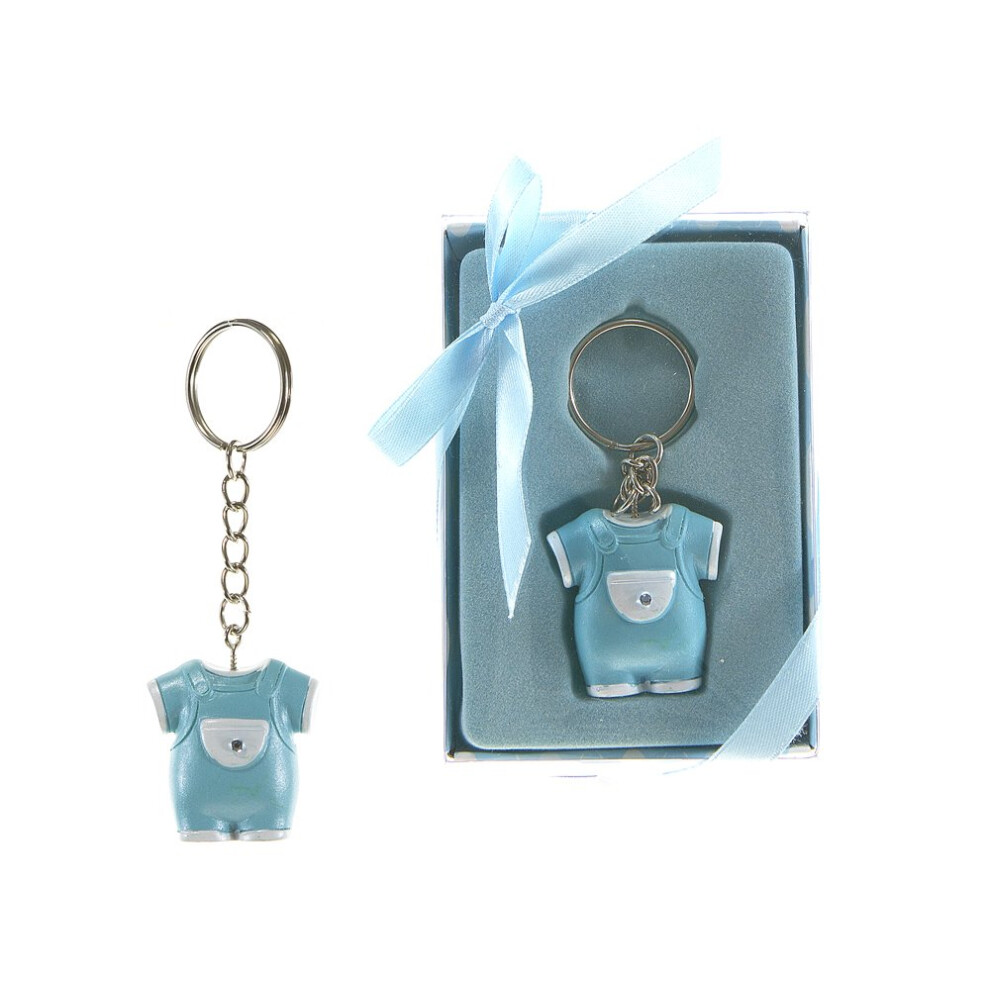 Lunaura Baby Keepsake - Lot de 12 vêtements pour bébé « Garçon » avec porte-clés en cristal - Bleu