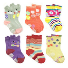 Calcetines antideslizantes con dise o de animales Peek A Boo de Wrapables para ni os peque os (juego de 6)