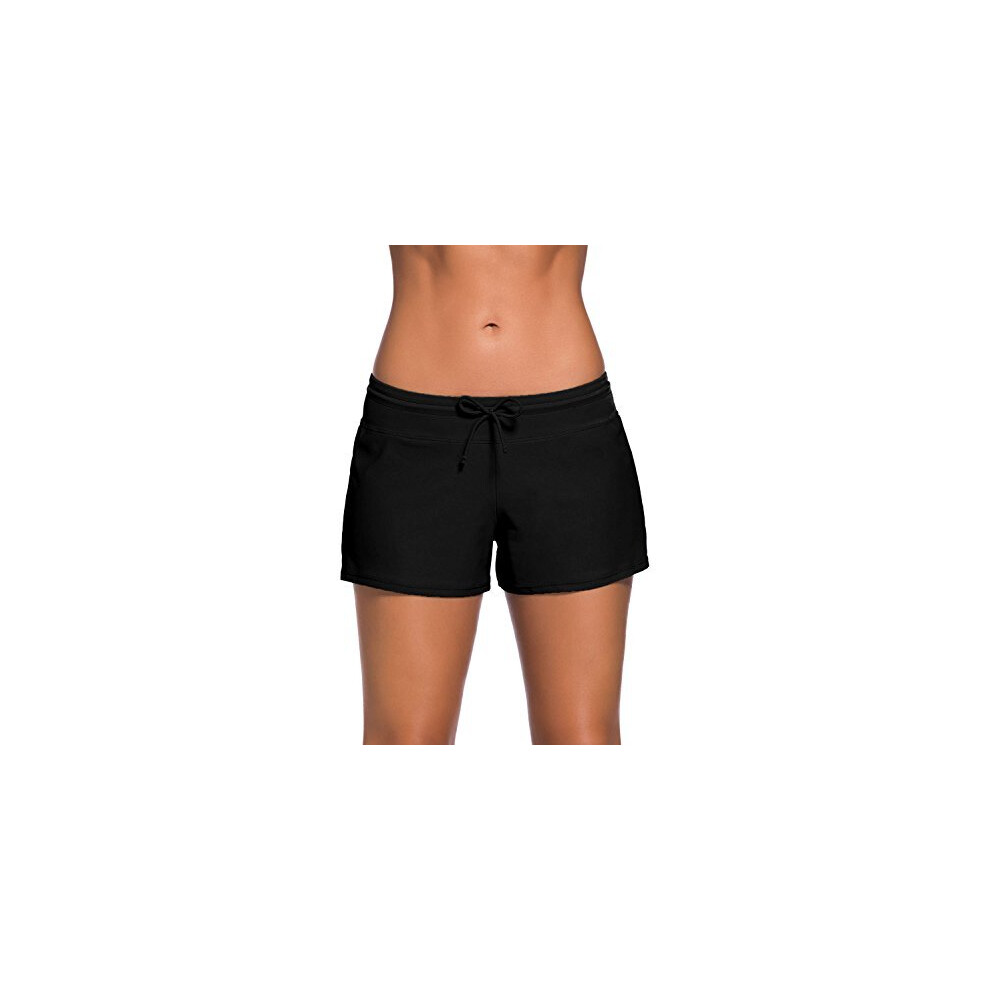 Short de bain Aleumdr pour femme 3 pièces Short de bain Short de bain Culotte de bain XL Noir