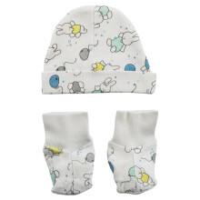 Bambini baba sapka s bootie szett jszltt fehr