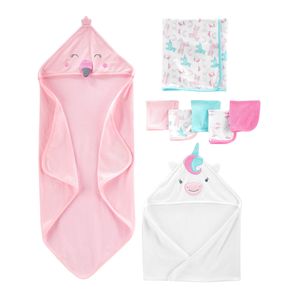 Simple Joys by carters Baby girls 8-Piece Towel and Washcloth Set Pin