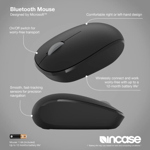 Mouse Bluetooth - Incase - RJN-00070 - Compacto - Autonomia 12 Meses - Sensor Rápido 2