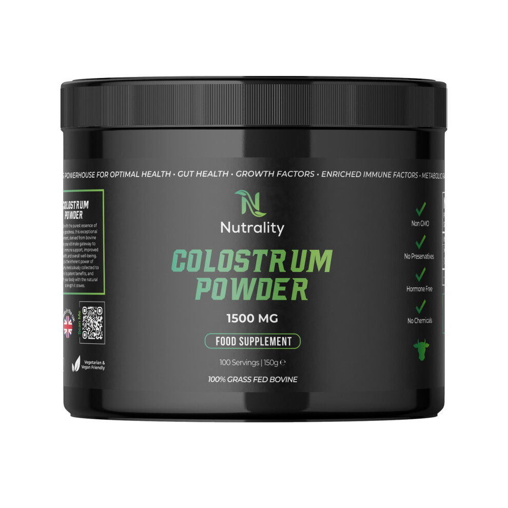 Nutrality Bovine Colostrum Powder 1500Mg |100 Servings | 150G