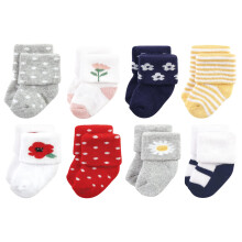 Hudson Baby Calzini unisex per neonati e bambini in cotone e spugna Wildflower 0-6 mesi