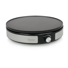 Tristar BP-2639 Crepe maker met anti-aanbaklaag, zwarte lampindicatie, zilver