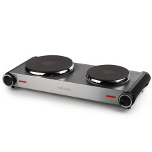Plaque de cuisson Tristar - Double plaque de cuisson en inox posable - 2 brûleurs - 2500W - Garantie 2 ans