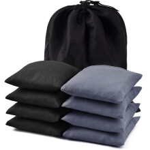 YAADUO Juego de 8 bolsas de cornhole reglamentarias de tela de pato con doble costura -
